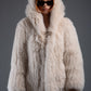 LUNE - Hooded Fur Coat