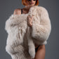 LUNE - Hooded Fur Coat