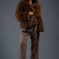 LUNE - Hooded Fur Coat